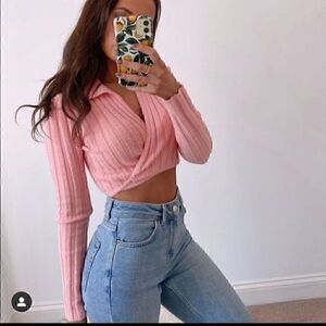 ZARA cropped double breasted jacket